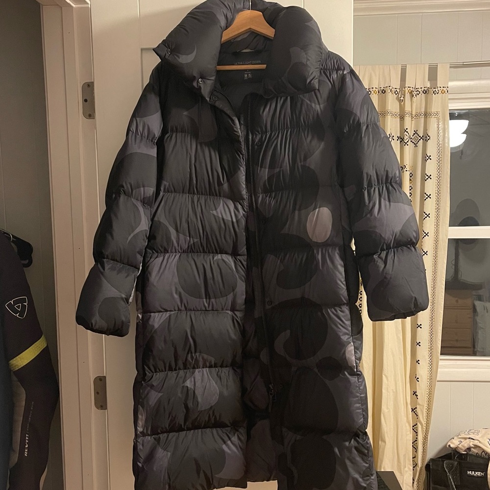 Marimekko x Uniqlo ultra light down cocoon puffer coat